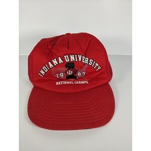 Indiana‎ Hoosiers Vintage 1987 NCAA Champions San Sun Trucker Snapback Cap Hat